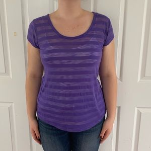 Purple Open Back Top